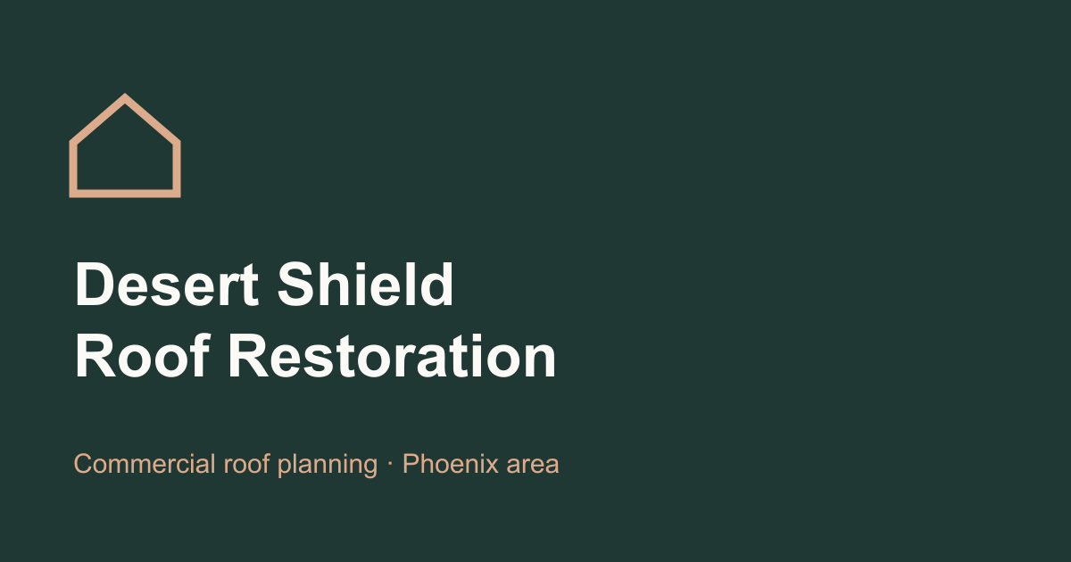 Commercial roof coating in Phoenix | Desert Shield Roof Restoration